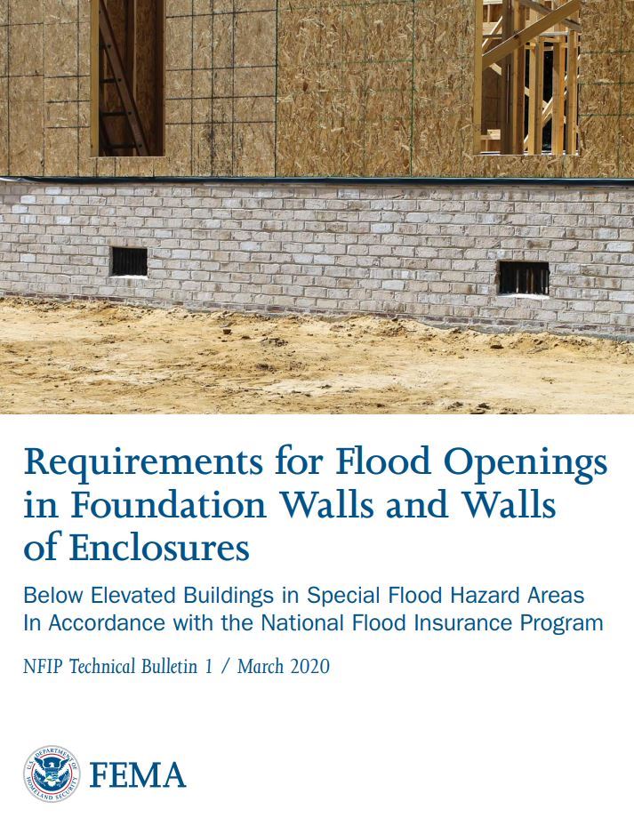 Requirements for Flood Openings in Foundation Walls and Walls of Enclosures TB-1