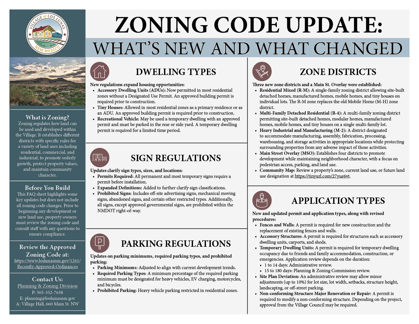 Municipal Zoning Code Update - FAQ Sheet (JPG)