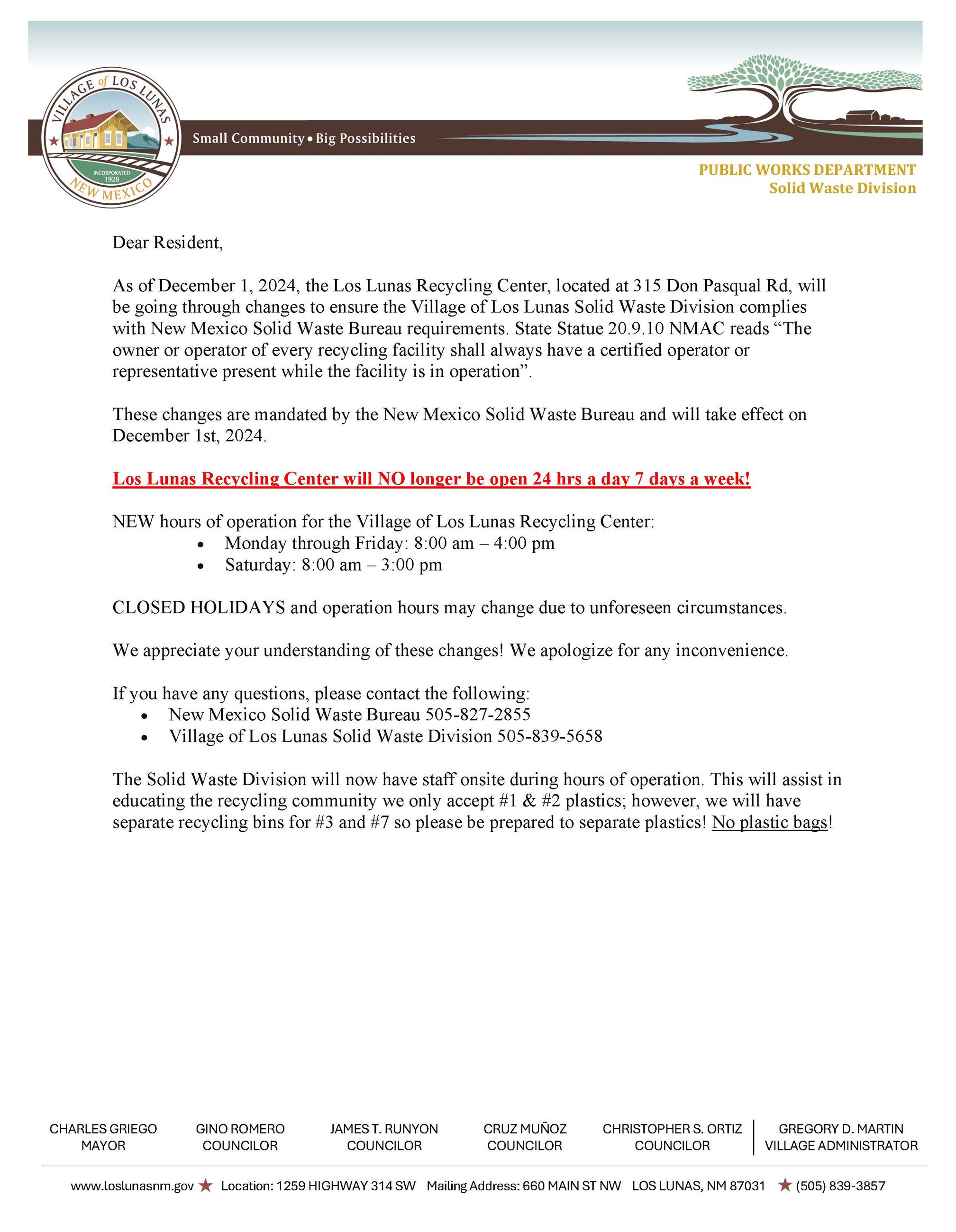 Recycling Center Changes 2024 (002)